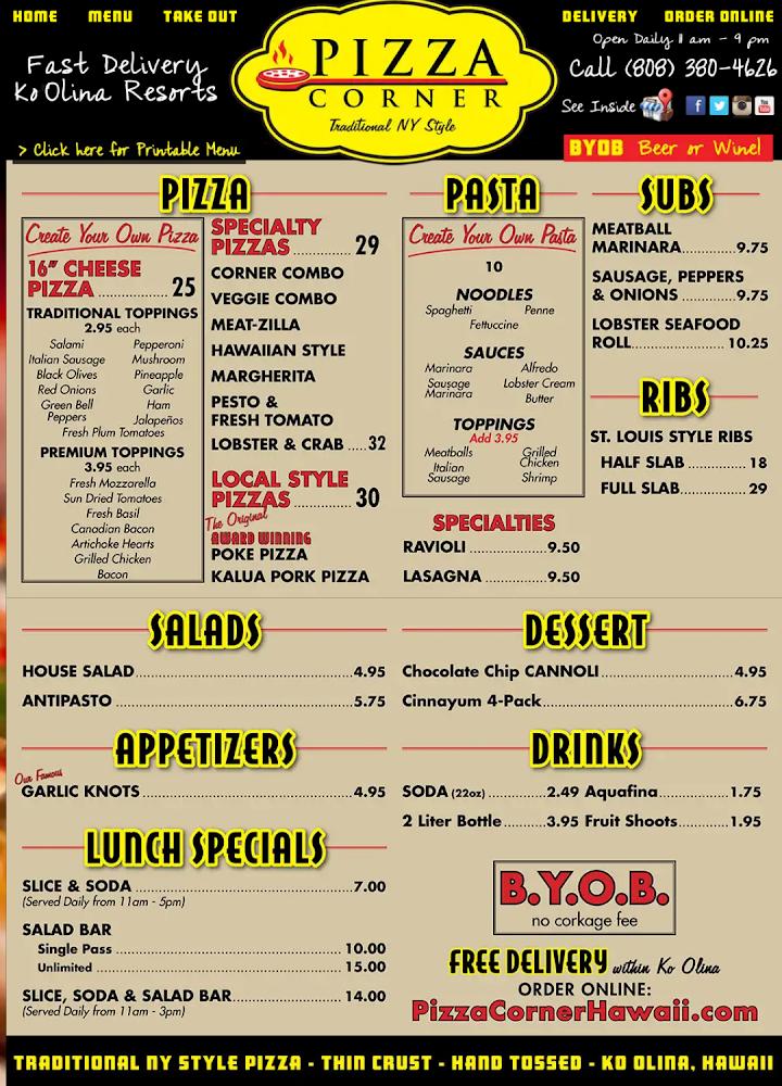 Pizza Corner Menu image 2